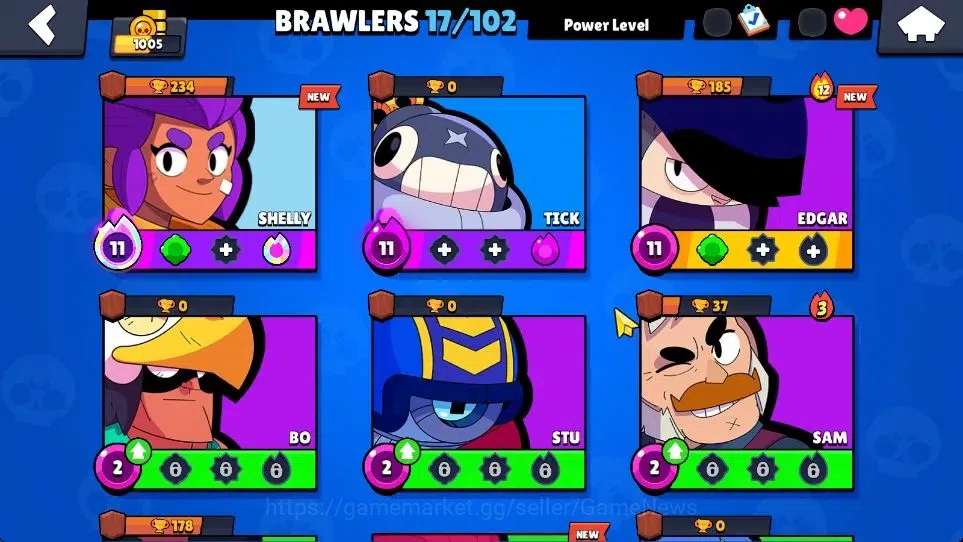Brawl Stars Accounts Unknown|1005 Trophy|17 Brawlers 3 Max Lv|1 Epic Skin, 2 Rare Skin, 1 Ranked Skin|CN ON|TakeMail(BRS1139) 5