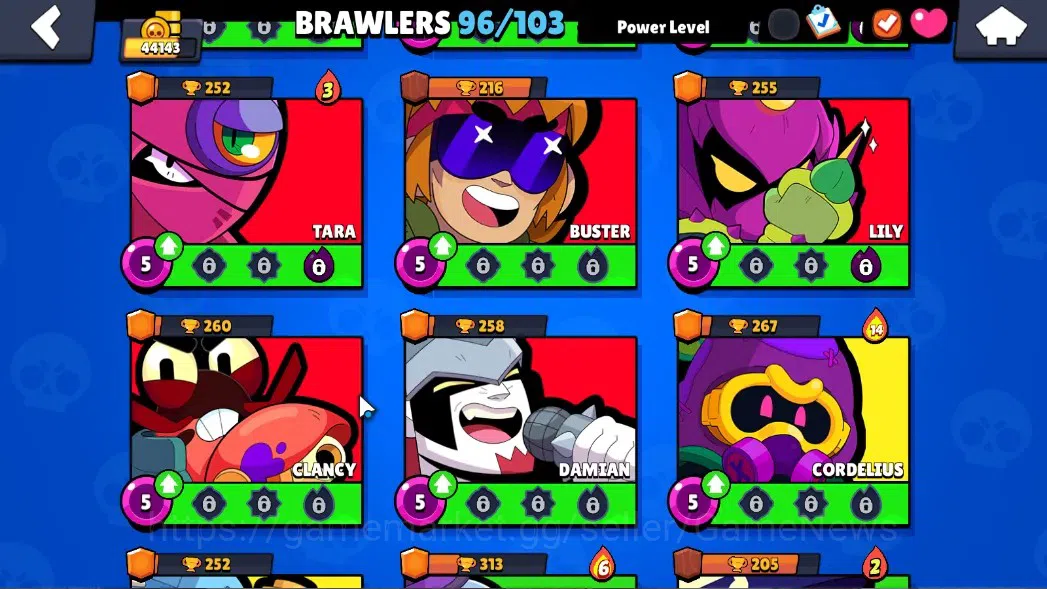 Brawl Stars Accounts 44143 Trophy|96 Brawlers 20 Max Lv|UL KAZE & SIRIU image 17
