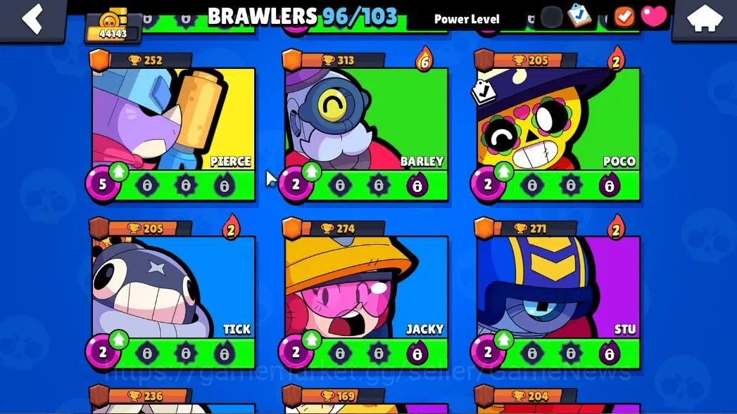 Brawl Stars Accounts 44143 Trophy|96 Brawlers 20 Max Lv|UL KAZE & SIRIU image 18