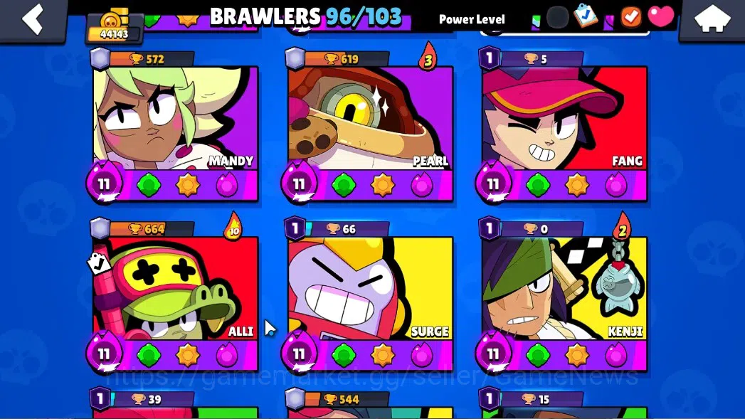 Brawl Stars Accounts 44143 Trophy|96 Brawlers 20 Max Lv|UL KAZE & SIRIU image 9