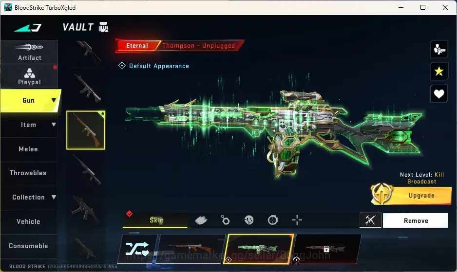 Blood Strike Accounts Others ASIA | 1 Eternal: Thompson-Unplugged Lv1|2 Ultra Guns|2 Legendary Guns|Check SS BS3415B 1