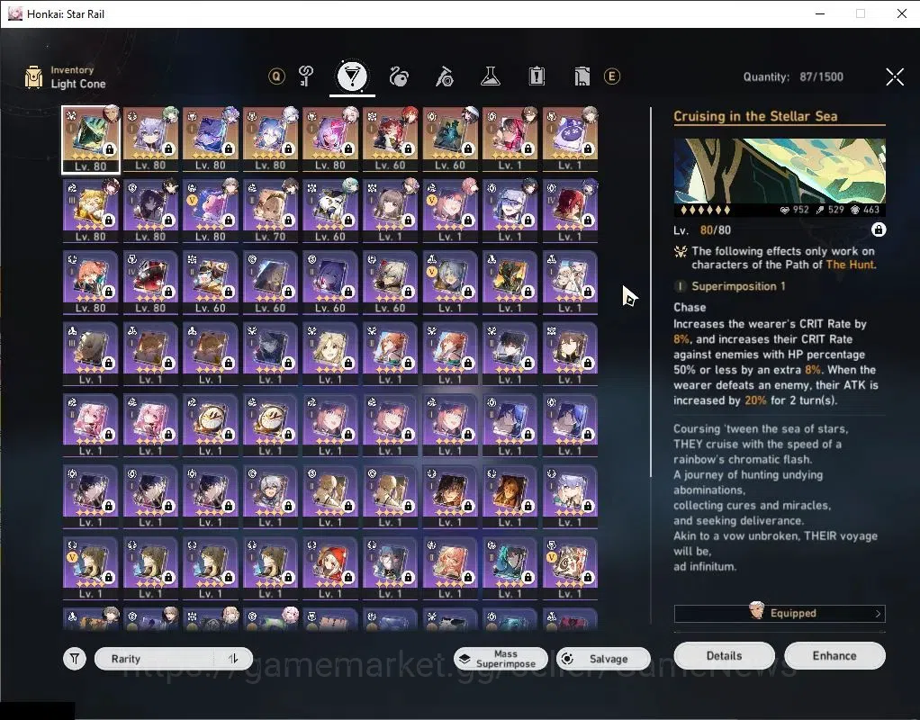 Honkai Star Rail Accounts Others Asia|TL 70|11 Limited|1 Prem Team|(SW999,YaoGuang,Sparxie)+Sign,M Blade,Dahlia Etc|5k 7