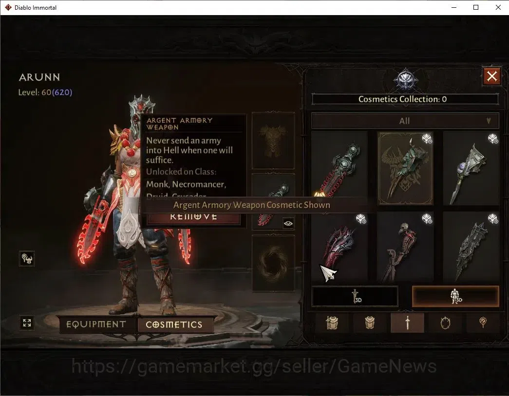 Diablo Immortal Accounts NA-High Heaven|CS ON|Lv60 (520)| MONK |CR 36K |Res image 10