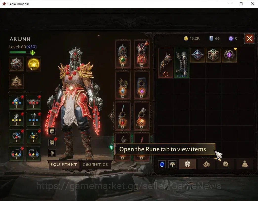 Diablo Immortal Accounts NA-High Heaven|CS ON|Lv60 (520)| MONK |CR 36K |Res image 6