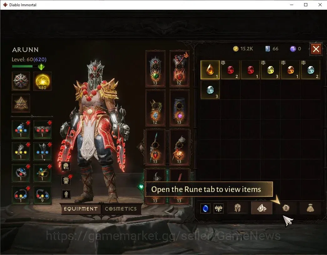 Diablo Immortal Accounts NA-High Heaven|CS ON|Lv60 (520)| MONK |CR 36K |Res image 7