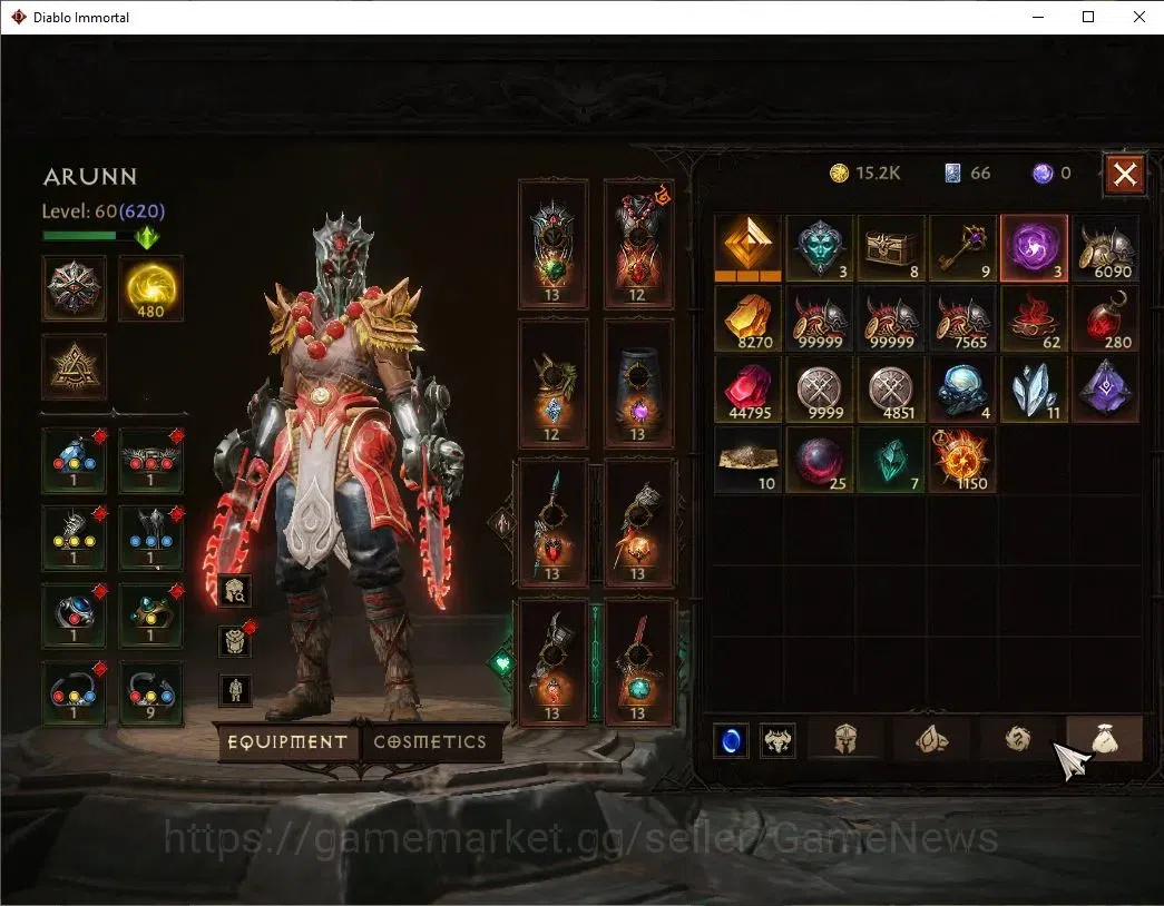 Diablo Immortal Accounts NA-High Heaven|CS ON|Lv60 (520)| MONK |CR 36K |Res image 9