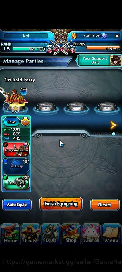 Grand Summoners Accounts Global|Rank 15|8 Ascend|Ultimate Paladin Roy,Fen,H image 3