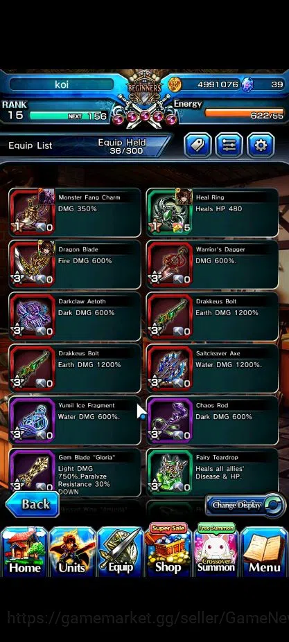 Grand Summoners Accounts Global|Rank 15|8 Ascend|Ultimate Paladin Roy,Fen,H image 6