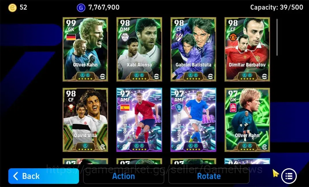 eFootball Accounts Android|Oliver Kahn,Gabriel Batistuta,Dimitar Berb image 5