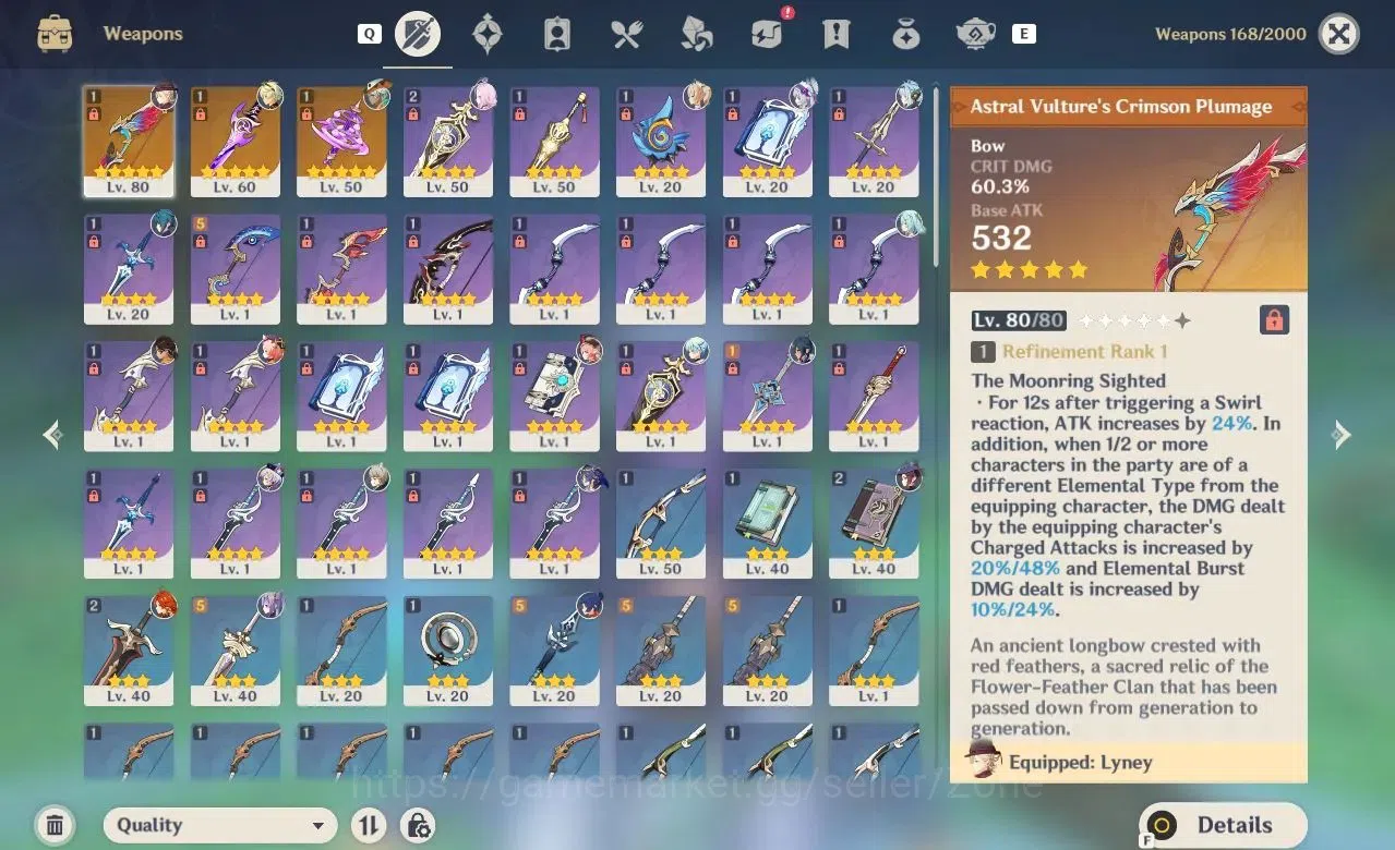 Genshin Impact Accounts |AR 44|WL5|4 Limited(Mavuika,Ineffa,Xianyun,etc)|U image 3
