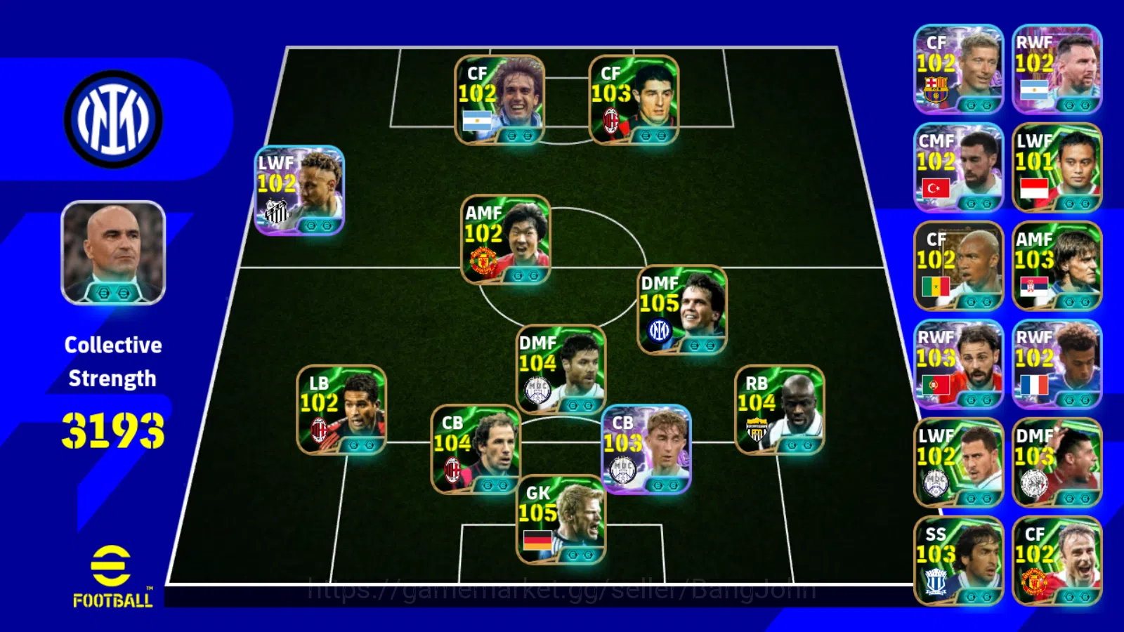 eFootball Accounts Power 3193 | Daniele Epik | Batistuta Epic | Neyma image 1