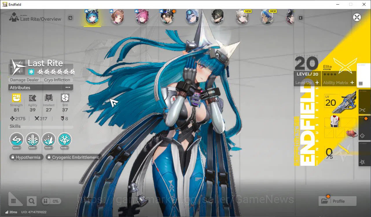 Arknights: Endfield Accounts [Asia] [Starter] Lv 9| 1 Limit 3 SSR (Yvonne,Last  image 3
