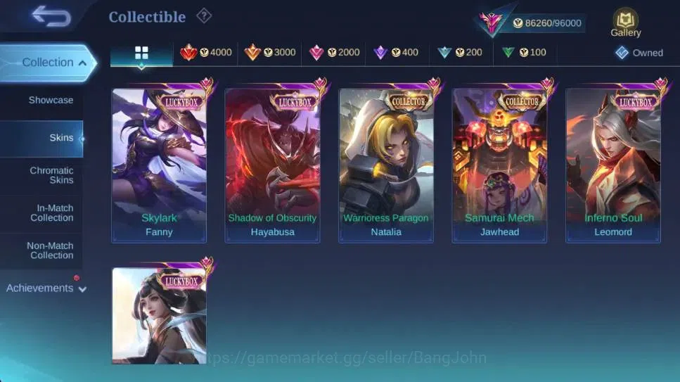 Mobile Legends: Bang Bang Accounts Global|Skin 252|Exalted|Dawning Lancelot,Aspirants image 14