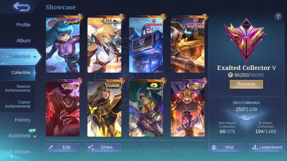 Mobile Legends: Bang Bang Accounts Global|Skin 252|Exalted|Dawning Lancelot,Aspirants image 19