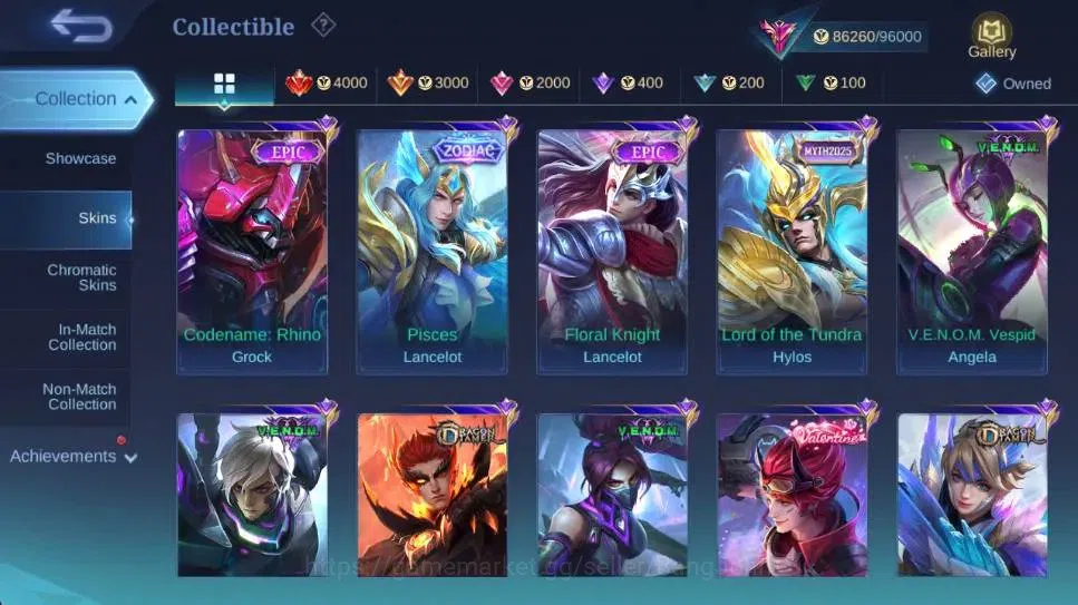 Mobile Legends: Bang Bang Accounts Global|Skin 252|Exalted|Dawning Lancelot,Aspirants image 8