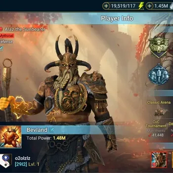 Raid: Shadow Legends Accounts Mid-Game Lv.47 Power 1,48M|1Mythic: Alaz the Sunbaerar|20Legend:Xenomorph,Scyl of the
