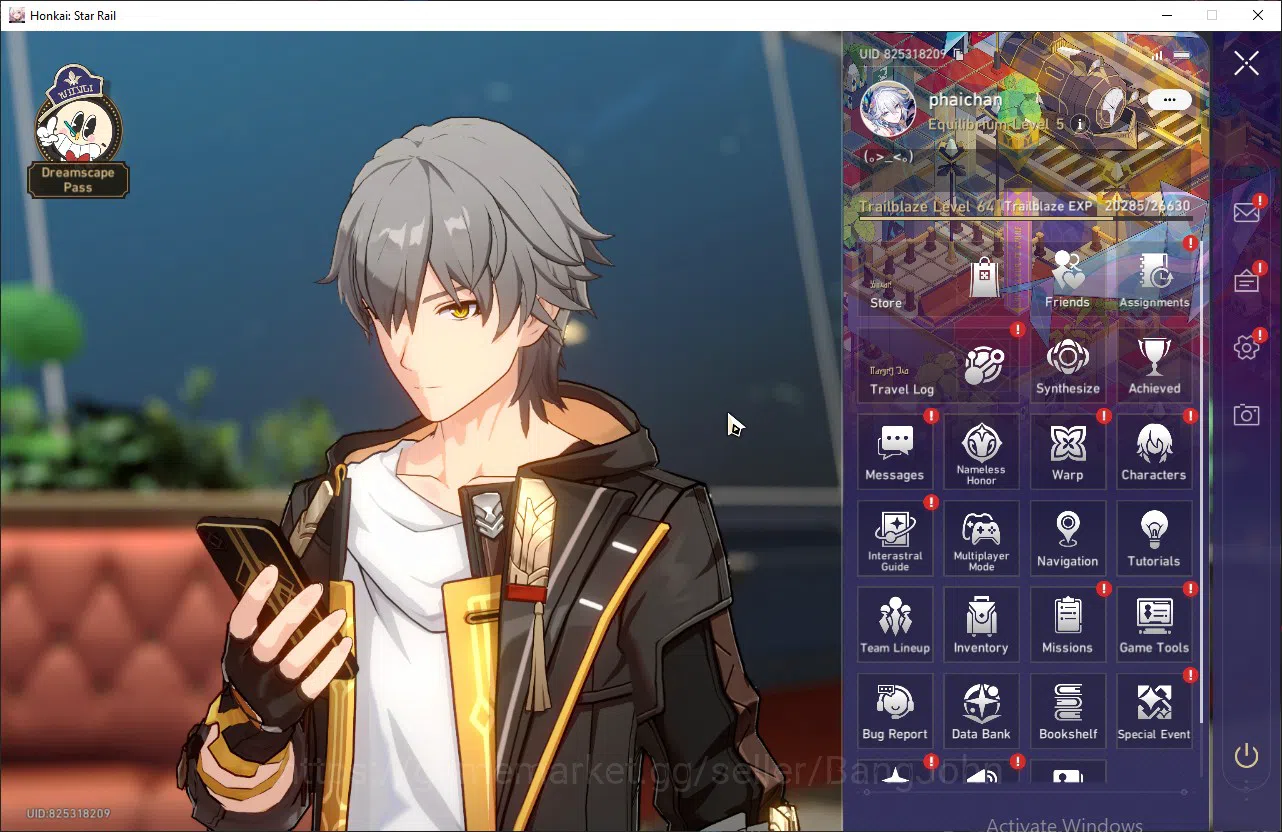 Honkai Star Rail Accounts Others ASIA | TL64 | 13 Lim | DanHeng PT, Sparkle, Sunday, Huohuo | Top 4 Support | 886 Jade | 1 2