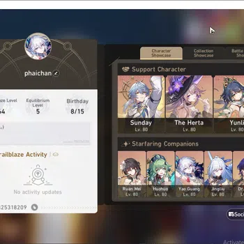 Honkai Star Rail Accounts Others ASIA | TL64 | 13 Lim | DanHeng PT, Sparkle, Sunday, Huohuo | Top 4 Support | 886 Jade | 1