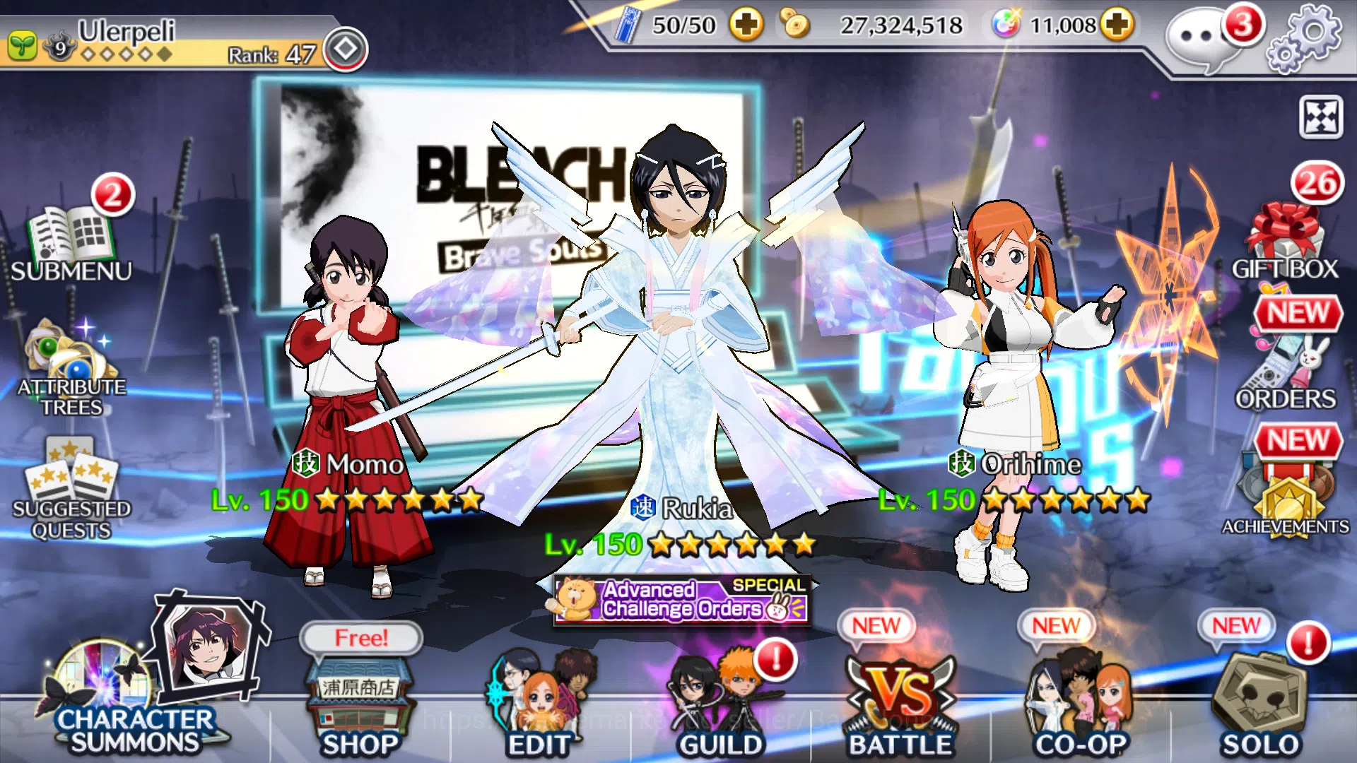 Bleach: Brave Souls Others GLOBAL]11K Orb+Fresh All Story|Rukia10thanniv,Ichi image 1