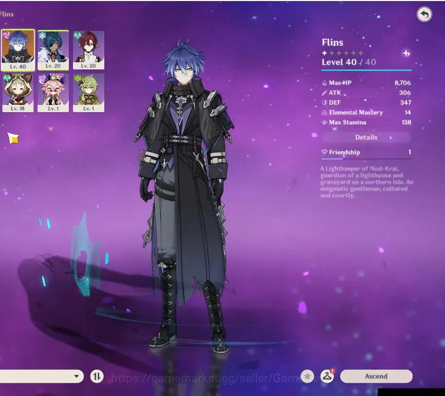 Genshin Impact Accounts ASIA|AR 17|1Limited +1(*5Weapon)|(Flins)|11 Fragil image 3