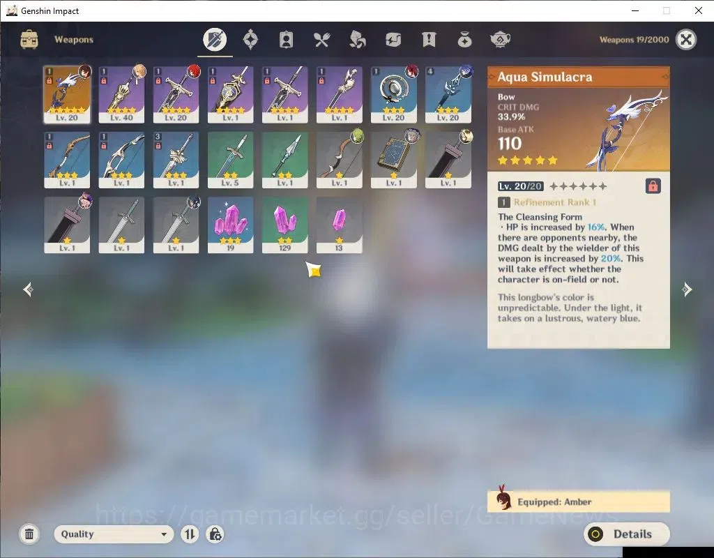Genshin Impact Accounts ASIA|AR 17|1Limited +1(*5Weapon)|(Flins)|11 Fragil image 4