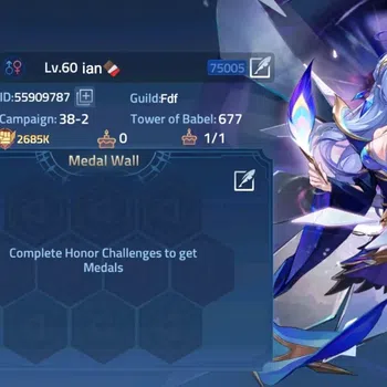 Mobile Legends: Adventure Accounts Global|Lv.60|2685K Power|Camp 38-2|Vip 6|Hero 92|2 UR [Infinia Crocell&Heartcore