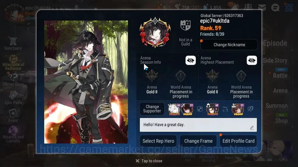 Epic Seven Accounts GLOBAL Unverif|New Era|5 ML(Salome,ABVildred,BysHw image 2
