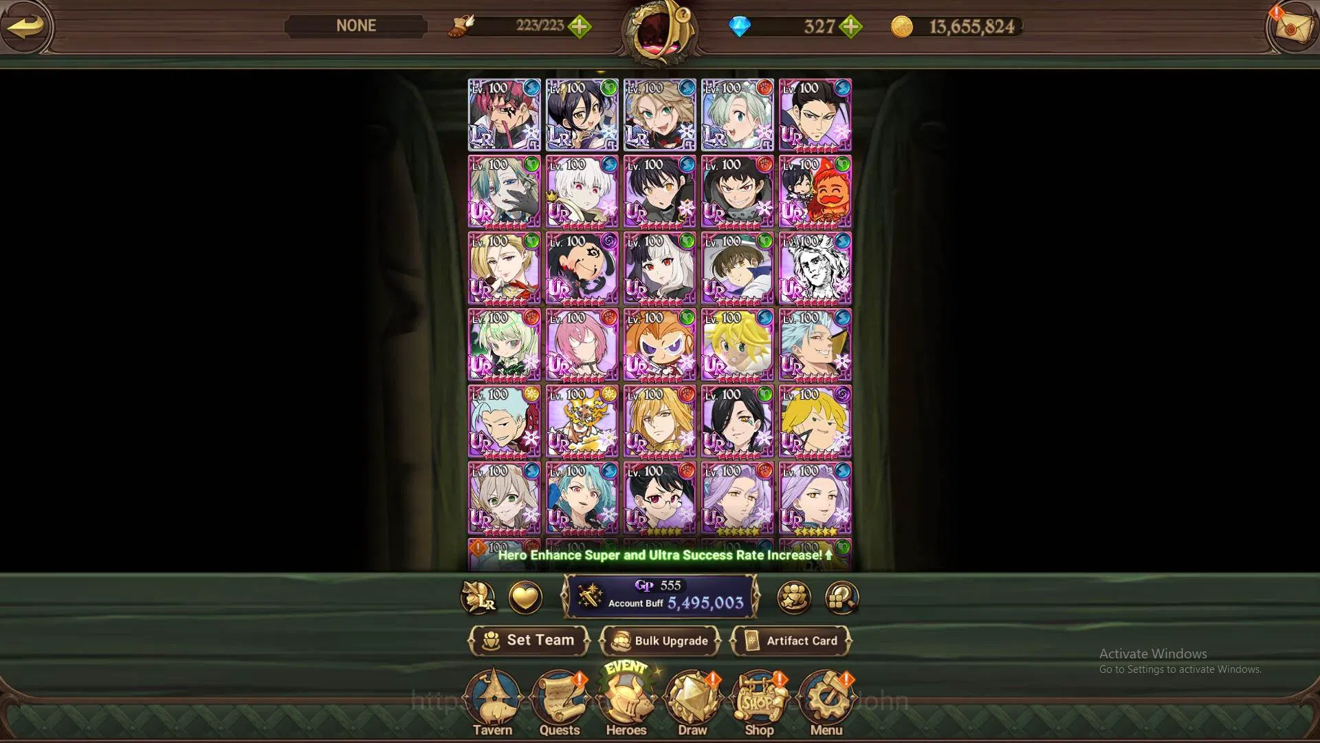 The Seven Deadly Sins: Grand Cross Accounts Endgame ASIA|5,4M CC|DM 327|4LR Cusack,Merlin,Roxy5/6,Elizabeth|Full collab 10