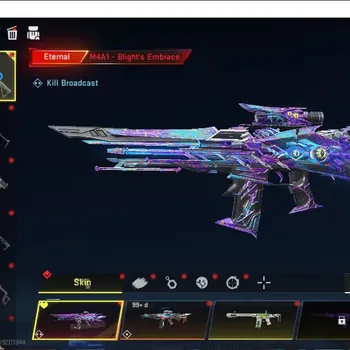 Blood Strike Accounts Collab Skin ASIA|2 Eternal M4A1 Blight Embrace Lv2,MP7 Tidesong Lv3|Collab Hank Iguana,AOT Female