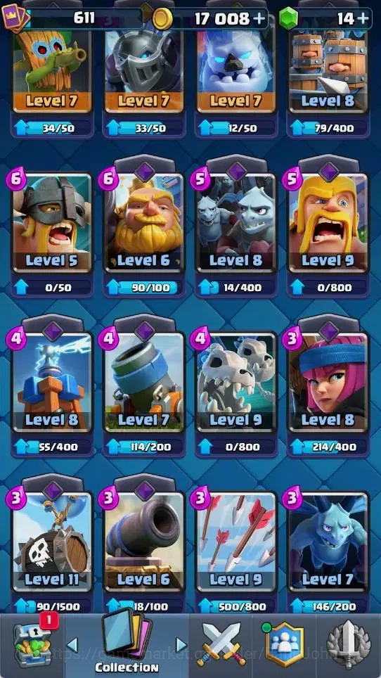Clash Royale Accounts Mobile | KTL 11 | Trophy 4433 | Card 72 | 1 Hero | image 3