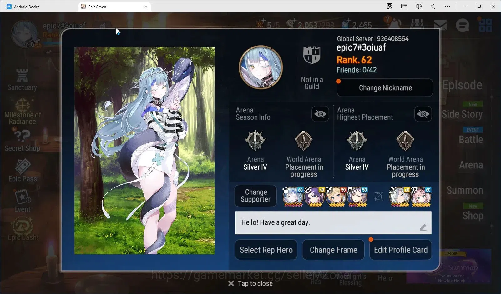 Epic Seven Accounts Global unverif|9ML (RNL,Straze, Zio, ADS, Harsetti image 17