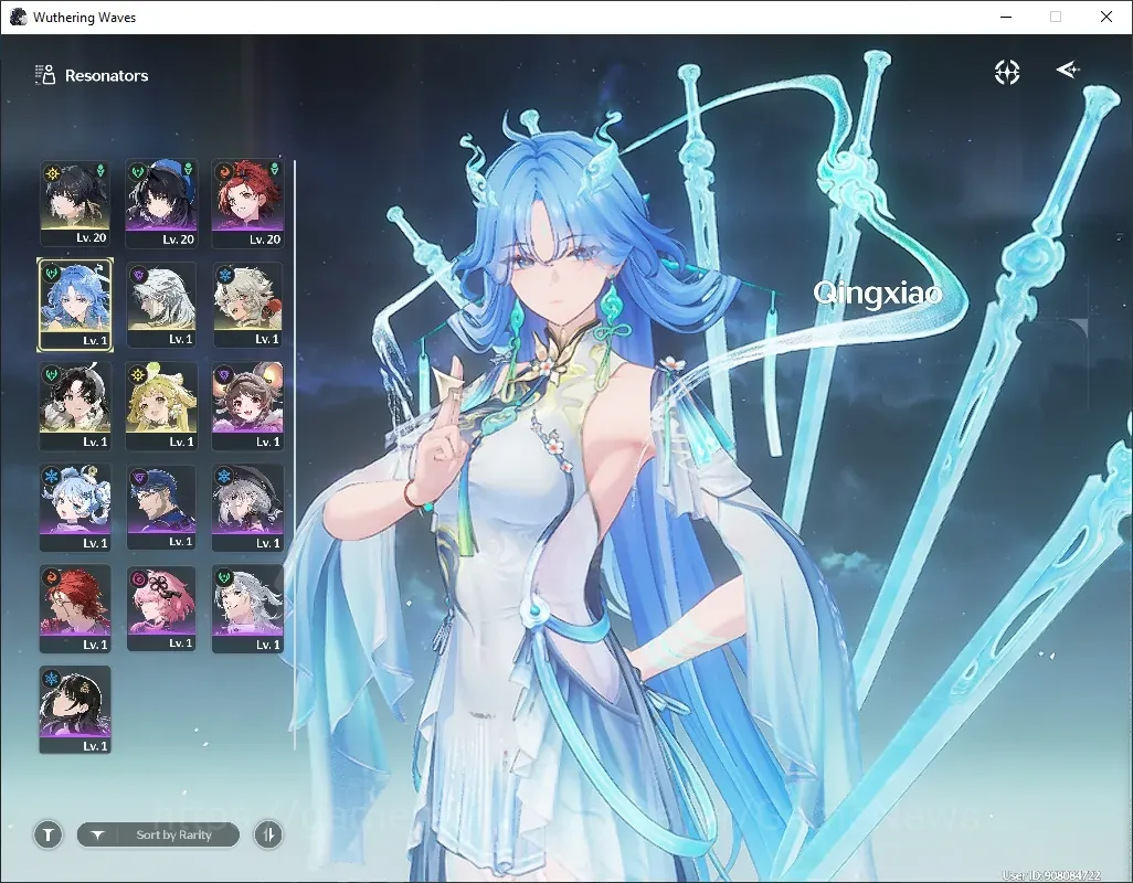 Wuthering Waves Accounts Starter SEA|UL 45|1 Limited|(Qingxiao RC5)+Sign & 4 Standard Verina,Jianxin,Calcharo Etc|DB Lvl 1