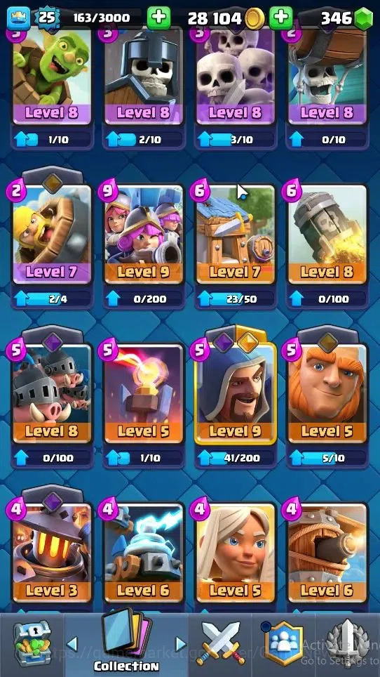 Clash Royale Accounts Midgame Lv 25|KTL 9|Trophy 4118|Card 80/121|2 Hero 1 EVO 4 Legendary 23 Epic 28 Rare 29 Common|2 16