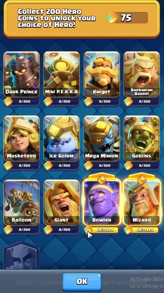 Clash Royale Accounts Midgame Lv 25|KTL 9|Trophy 4118|Card 80/121|2 Hero 1 EVO 4 Legendary 23 Epic 28 Rare 29 Common|2 6