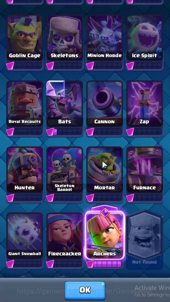 Clash Royale Accounts Midgame Lv 25|KTL 9|Trophy 4118|Card 80/121|2 Hero 1 EVO 4 Legendary 23 Epic 28 Rare 29 Common|2 9