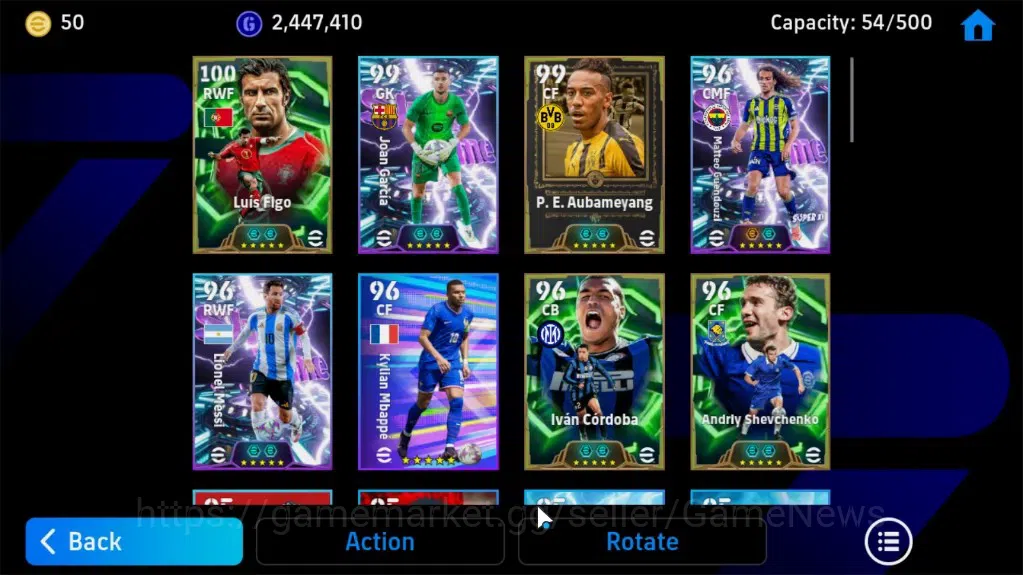 eFootball Accounts Legends & Iconic Players Android|Epic Luis Figo,P.E Aubameyang,Ivan Cordoba,Andriy S,ShowTime Joan 4