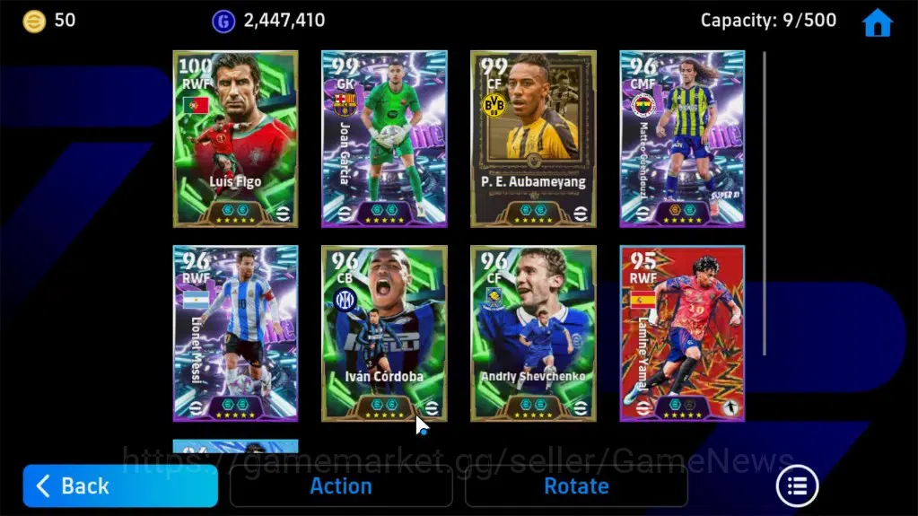 eFootball Accounts Legends & Iconic Players Android|Epic Luis Figo,P.E Aubameyang,Ivan Cordoba,Andriy S,ShowTime Joan 7