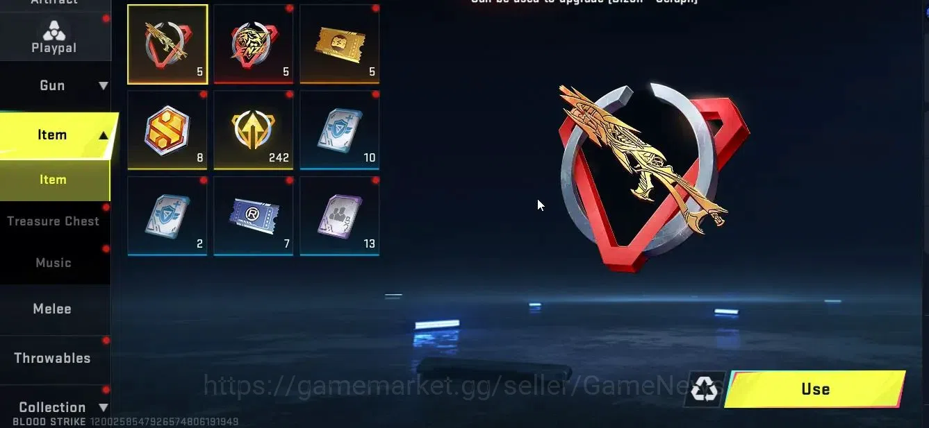 Blood Strike Accounts ASIA|MELEE TALON KNIFE-Sanctum+3 ULTRA [Pitch Stri image 11