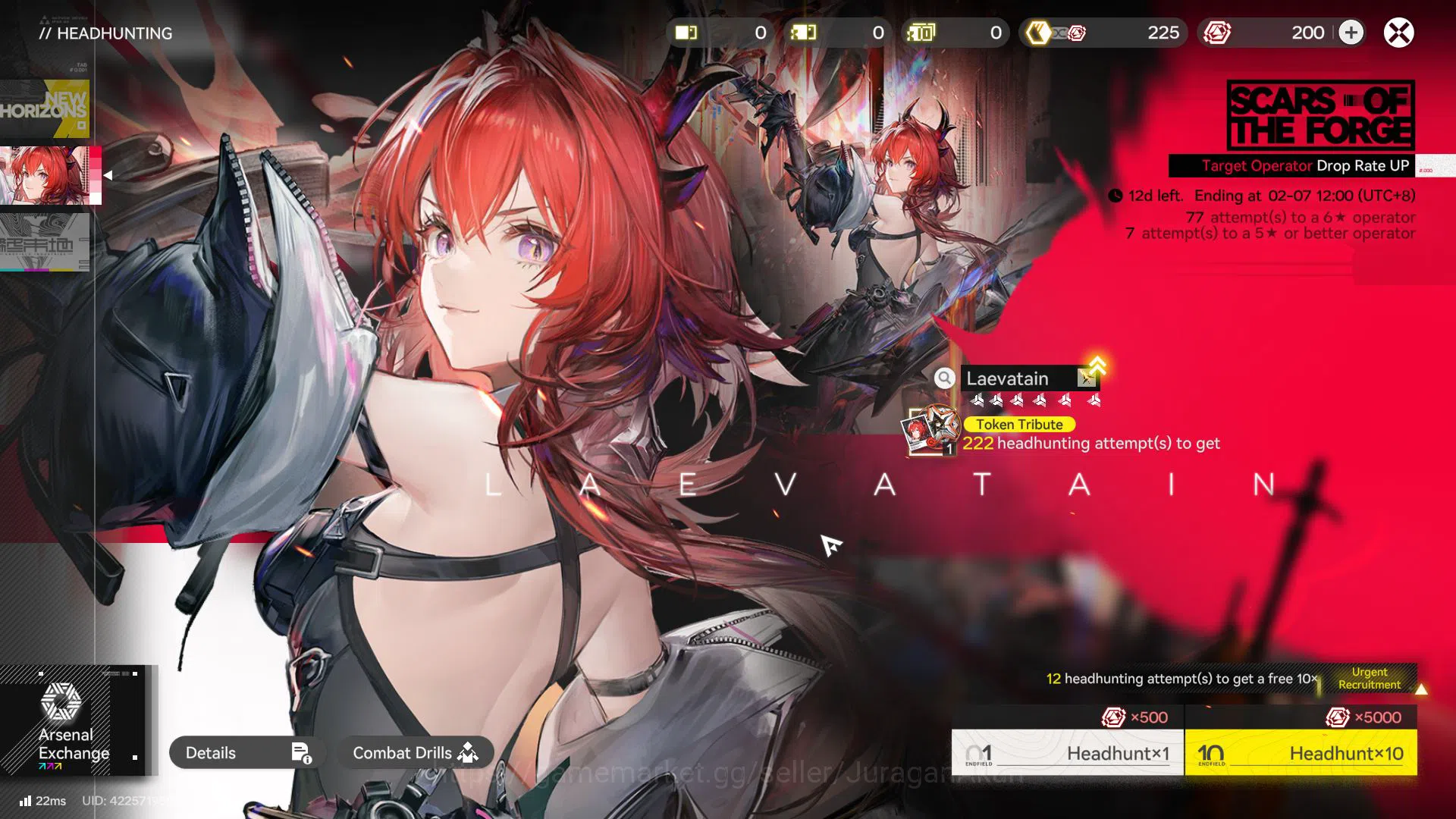 Arknights: Endfield Accounts Asia Lv 2 Day 1 | Fresh Starter Laevatain + 6SR Character + W6 White Night Nova|GrypLink|Take 7
