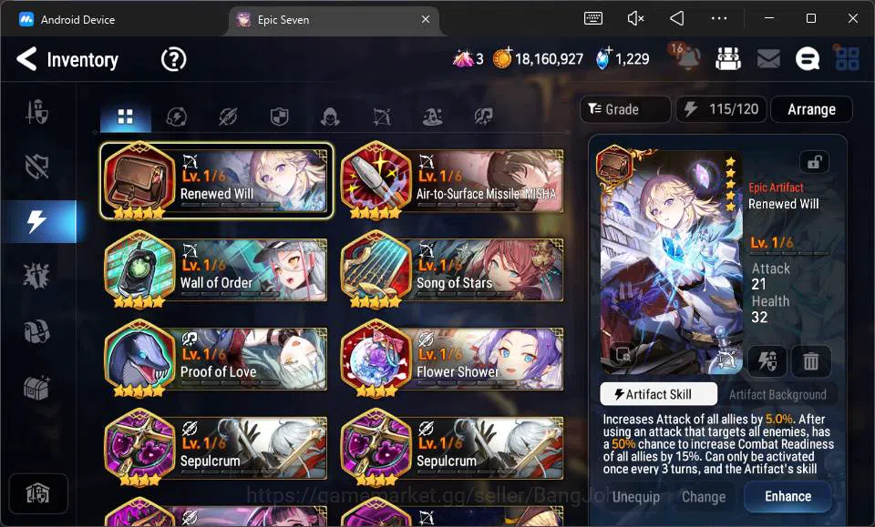 Epic Seven Accounts Global Unverif|5 ML Salome,L Cermia,B Iseria,etc|P image 4