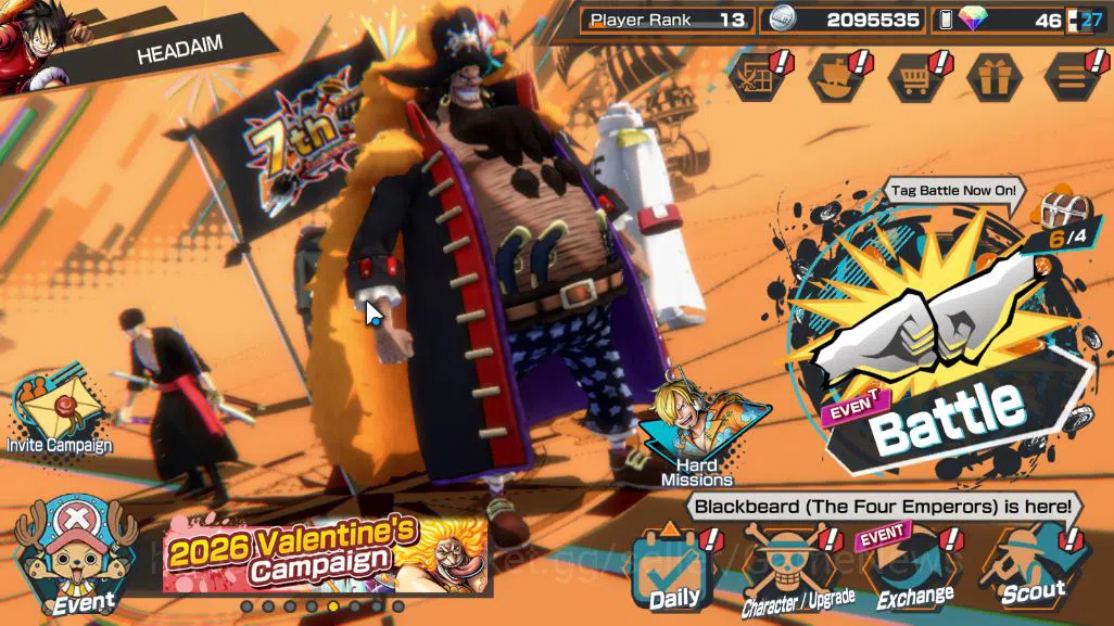 One Piece Bounty Rush Accounts Starter Global|5 EX|Blackbeard Kuzan,Raid on Onighashima roronoa Zoro,NaviHQ