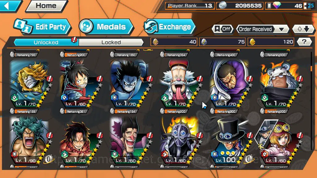 One Piece Bounty Rush Accounts Starter Global|5 EX|Blackbeard Kuzan,Raid on Onighashima roronoa Zoro,NaviHQ 8