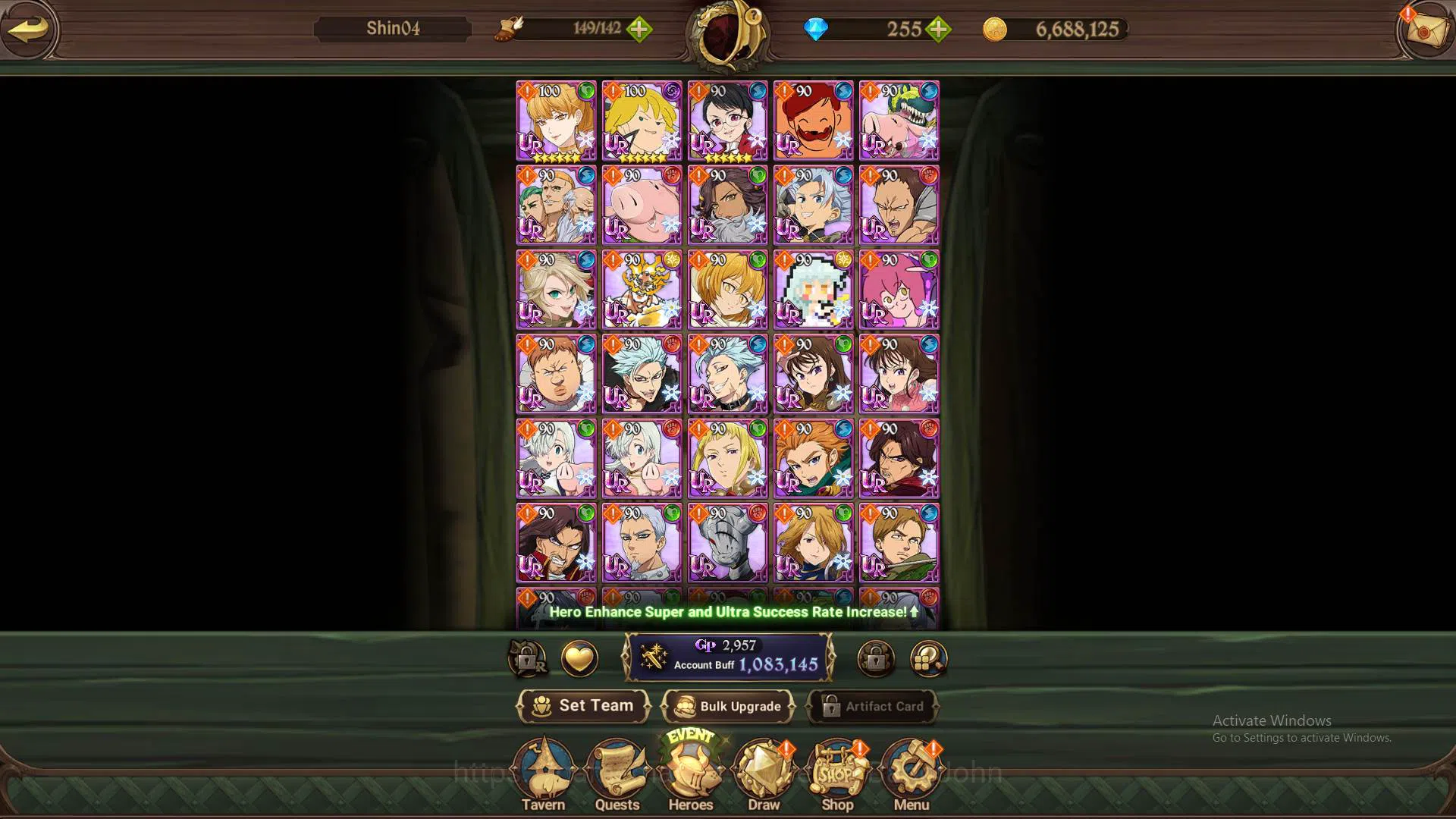 The Seven Deadly Sins: Grand Cross Accounts GLOBAL|Starter|1M CC|DM 255|UR Merlin&Escanor,Demo image 3