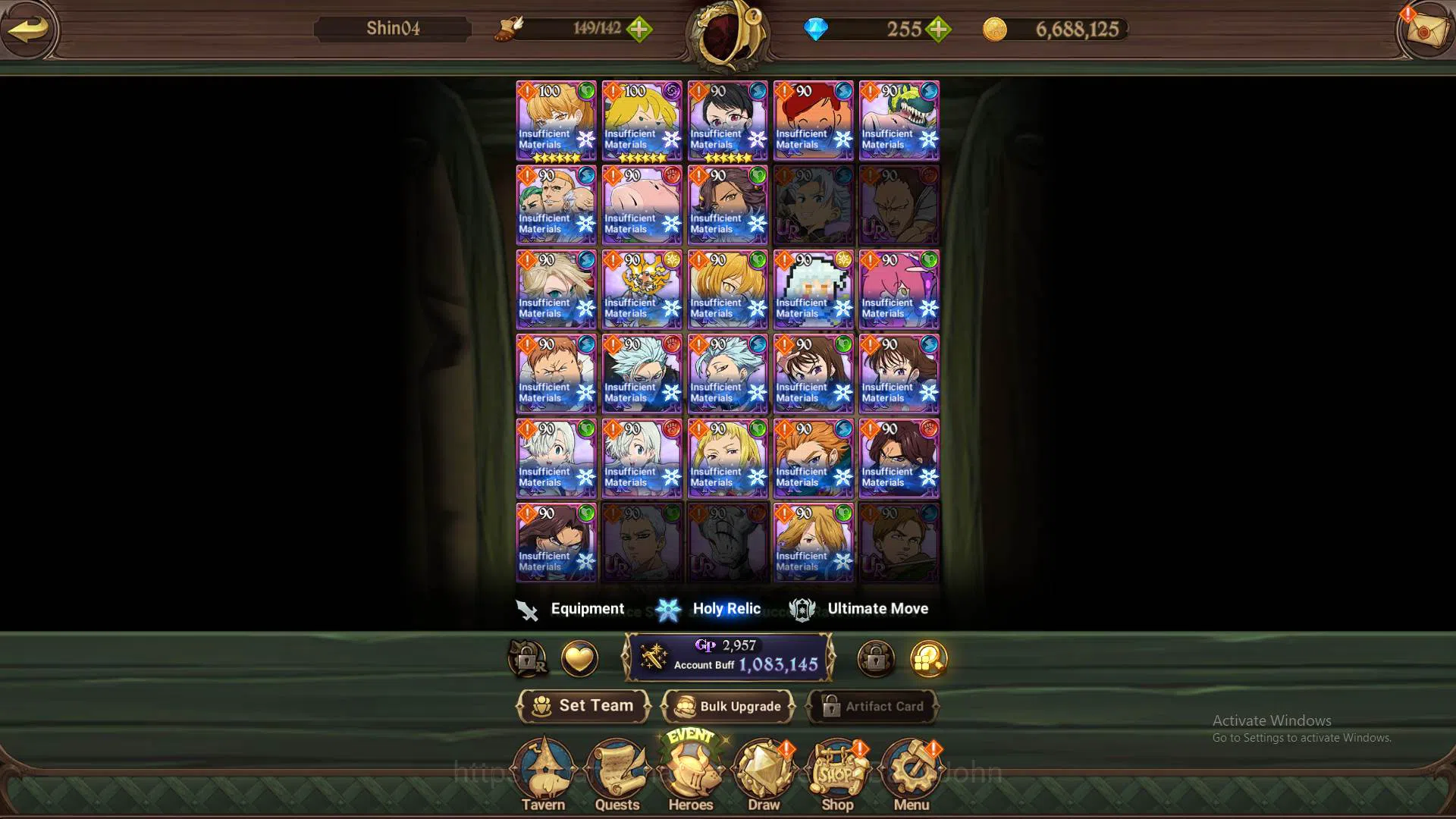 The Seven Deadly Sins: Grand Cross Accounts GLOBAL|Starter|1M CC|DM 255|UR Merlin&Escanor,Demo image 4