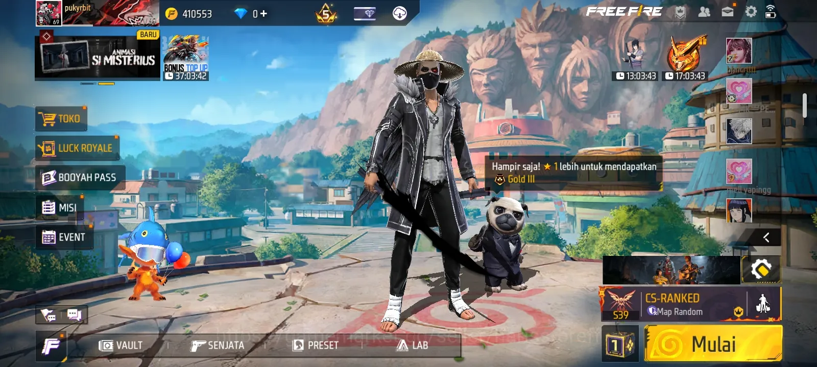 Free Fire Accounts Akun Free Fire Sultan | Vault 570 | SG2 Emerald | SG2 Aqua | Topi Jerami on | Evo gun 2 | Prime 5 1