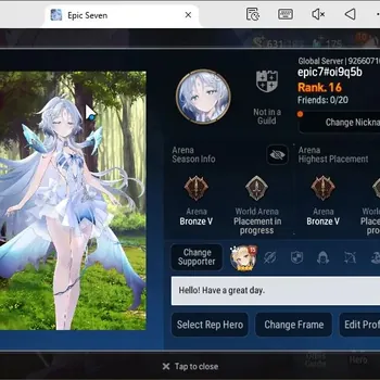 Epic Seven Accounts Starter Global|Best Starter Prolog|3 MLSECeline,Lisette,ROL)|PoH+Bless ON|450 Mystic|Resource