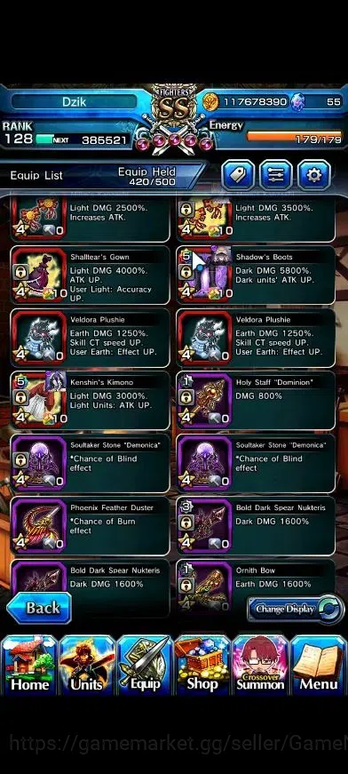 Grand Summoners Accounts Global|2 Sp Art|Rank 128|28 Ascend+18 TW|(Houka lu image 14