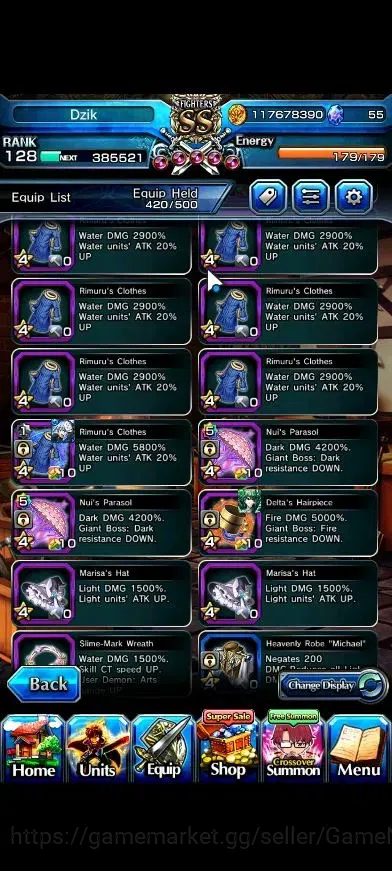 Grand Summoners Accounts Global|2 Sp Art|Rank 128|28 Ascend+18 TW|(Houka lu image 15