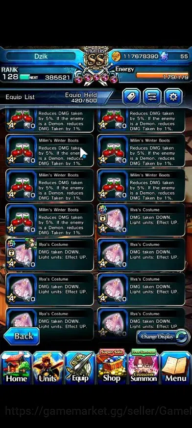 Grand Summoners Accounts Global|2 Sp Art|Rank 128|28 Ascend+18 TW|(Houka lu image 17