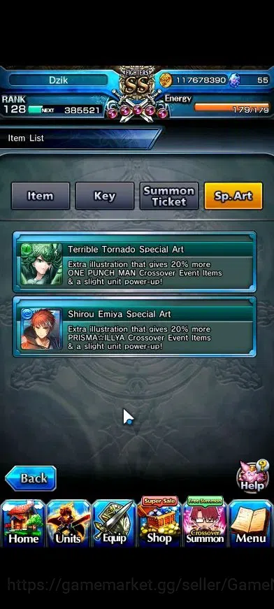 Grand Summoners Accounts Global|2 Sp Art|Rank 128|28 Ascend+18 TW|(Houka lu image 2